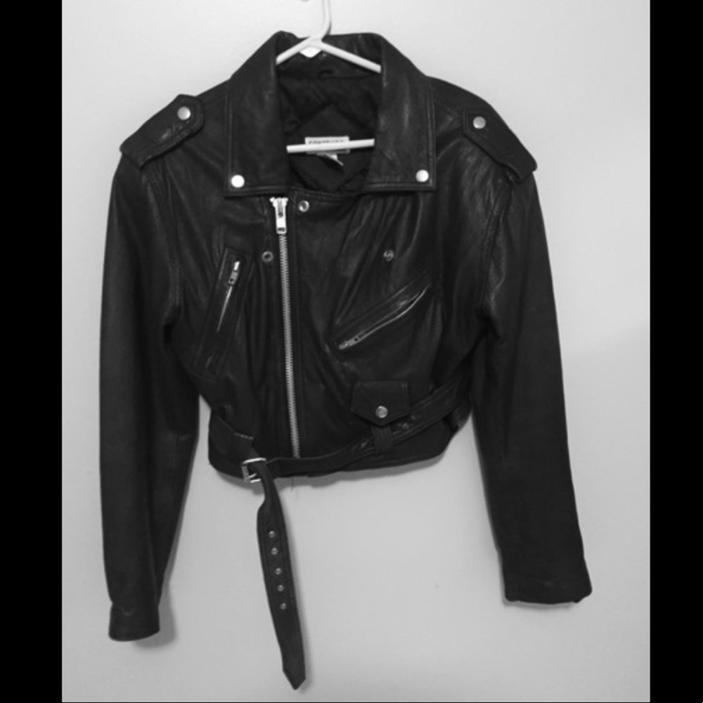 Vintage Leather Biker Jacket